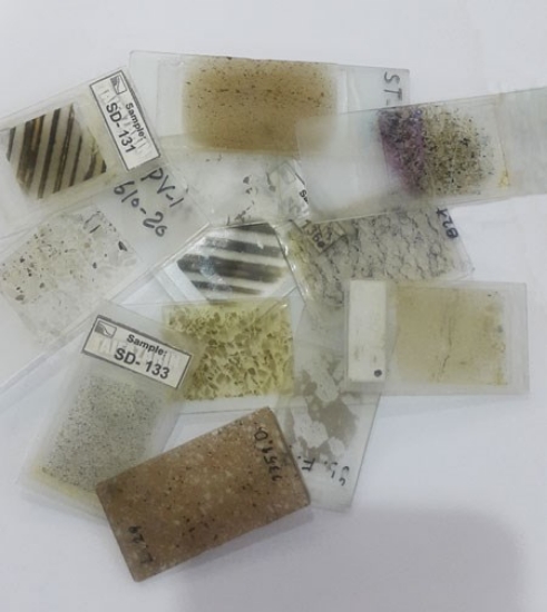 تصویر  Thin Section Study  تهیه ومطالعه مقطع نازک 
