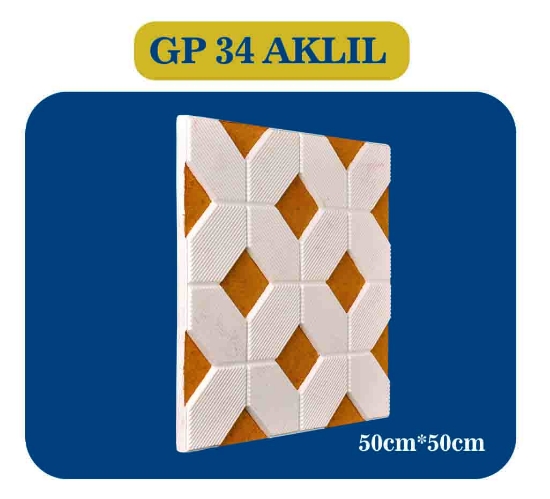 تصویر  تایل سقفی پلی استایرن مدل gp34 aklil