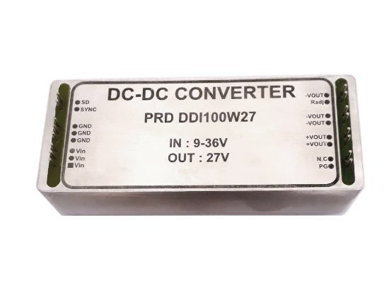تصویر  کانورتر (مبدل) DC-DC ایزوله 36-18 ولت -خروجی 27 ولت-100 وات