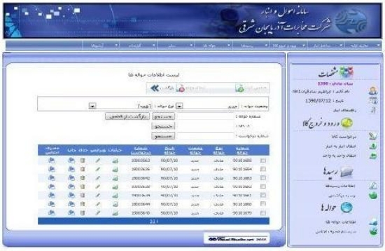 تصویر  نرم افزار گزارش مصرف