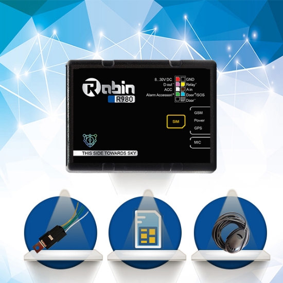 تصویر  ردیاب خودرو رابین مدل R980